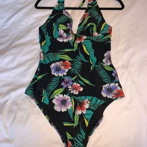 Old Navy Swimwear - Tropical Black Floral Print